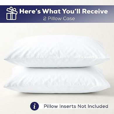 American Soft Linen Natural Washed Cotton Percale Pillowcase Set