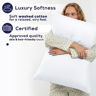 American Soft Linen Natural Washed Cotton Percale Pillowcase Set
