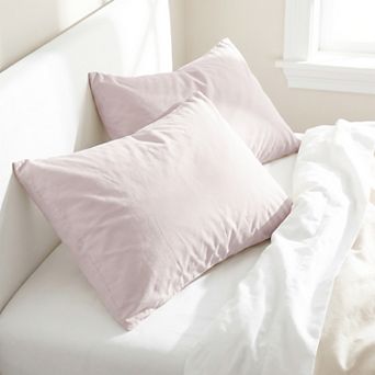 American Soft Linen Natural Washed Cotton Percale Pillowcase Set