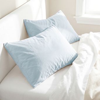 American Soft Linen Natural Washed Cotton Percale Pillowcase Set