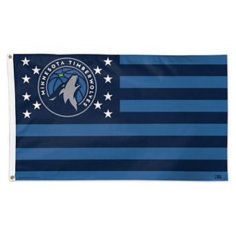 WinCraft Minnesota Timberwolves 3' x 5' Single-Sided Deluxe Patriotic Stars & Stripes Flag