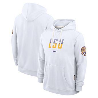 Men's Nike White LSU Tigers 2026 Sideline Standard Issue Dri-FIT Hoodie
