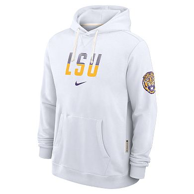 Men's Nike White LSU Tigers 2026 Sideline Standard Issue Dri-FIT Hoodie