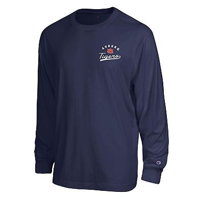 Men's Champion Navy Auburn Tigers Laminated All-Star Long Sleeve T-Shirt