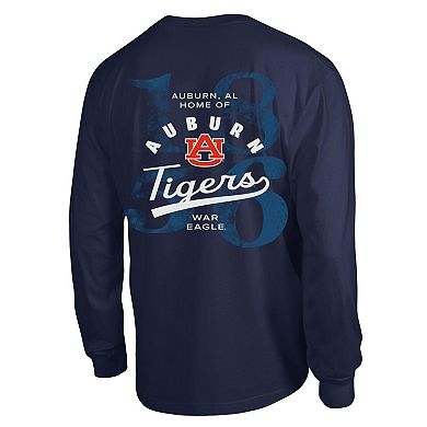 Men's Champion Navy Auburn Tigers Laminated All-Star Long Sleeve T-Shirt