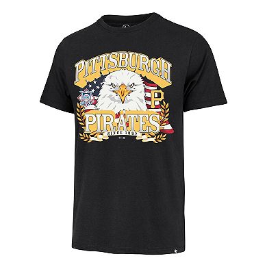 Men's '47 Black Pittsburgh Pirates Americana Eagle T-Shirt