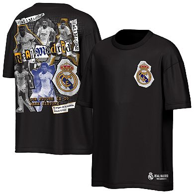 Men's Outerstuff Black Real Madrid Oversized Ransom T-Shirt
