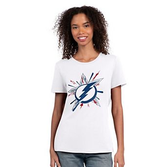 Women's Starter White Tampa Bay Lightning Americana Fireworks T-Shirt