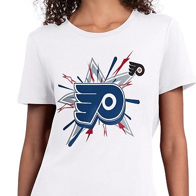 Women's Starter White Philadelphia Flyers Americana Fireworks T-Shirt