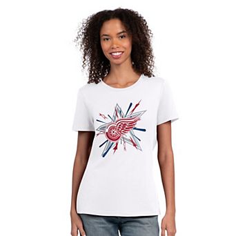 Women's Starter White Detroit Red Wings Americana Fireworks T-Shirt