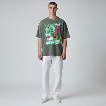 Unisex The Wild Collective Olive San Antonio Spurs Oversized Graphic T-Shirt