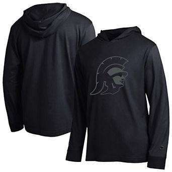 Men's Champion Black USC Trojans Tonal All Star Long Sleeve Hooded T-Shirt