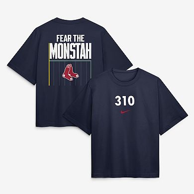 Women's Nike Navy Boston Red Sox Local Boxy T-Shirt