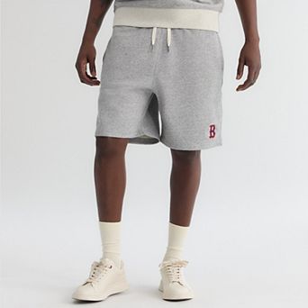 Men's Fanatics Steel Heather Boston Red Sox Iconic Terry Warm-Up Shorts