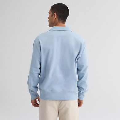 Men's Fanatics Sky Blue Chicago Cubs Iconic Terry Quarter-Zip Sweatshirt