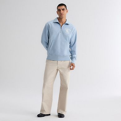 Men's Fanatics Sky Blue Chicago Cubs Iconic Terry Quarter-Zip Sweatshirt