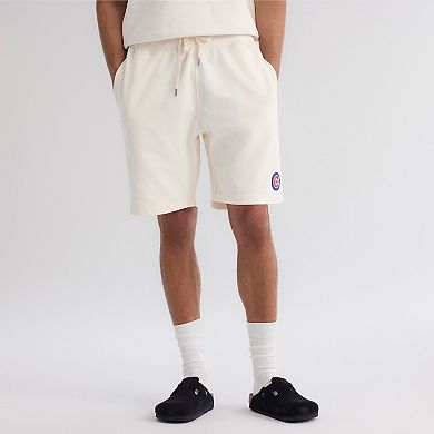 Men's Fanatics Bisque Chicago Cubs Iconic Terry Warm-Up Shorts