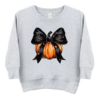 Coquette Halloween Pumpkin - Kids Toddler Sweatshirt