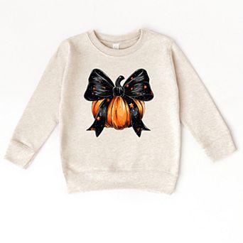 Coquette Halloween Pumpkin - Kids Toddler Sweatshirt