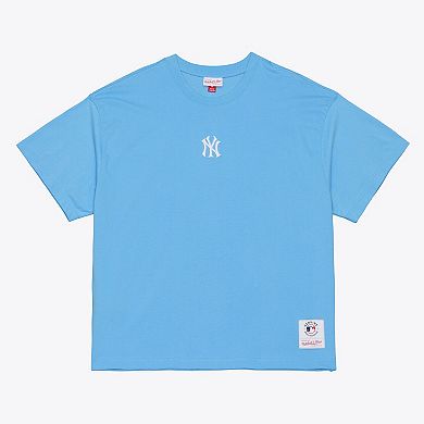 Men's Mitchell & Ness Light Blue New York Yankees Insignia Premium T-Shirt