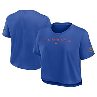 Women's Nike Royal Florida Gators Premium Performance Dri-FIT Cropped Top