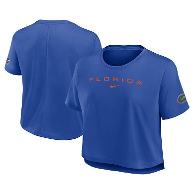 Women's Nike Royal Florida Gators Premium Performance Dri-FIT Cropped Top