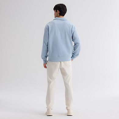 Men's Fanatics Sky Blue New York Yankees Iconic Terry Quarter-Zip Sweatshirt