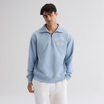 Men's Fanatics Sky Blue Boston Red Sox Iconic Terry Quarter-Zip Sweatshirt