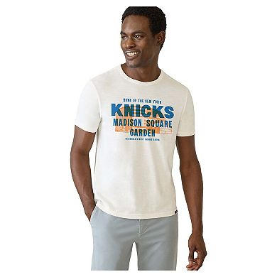 Men's White New York Knicks Madison Square Garden Sunwashed T-Shirt