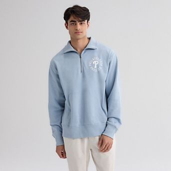 Men's Fanatics Sky Blue Philadelphia Phillies Iconic Terry Quarter-Zip Sweatshirt