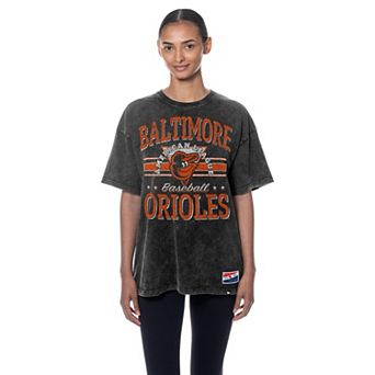 Women's New Era Black Baltimore Orioles Oversized Boyfriend T-Shirt