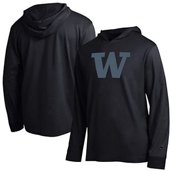 Men's Champion Black Washington Huskies Tonal All Star Long Sleeve Hooded T-Shirt