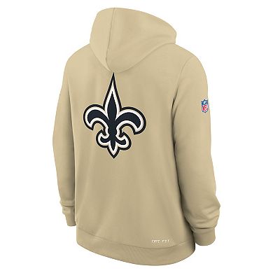 Men's Nike Gold New Orleans Saints Alt Sideline Standard Issue Dri-FIT Hoodie