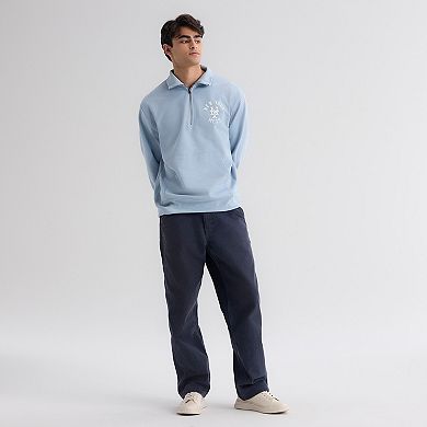 Men's Fanatics Sky Blue New York Mets Iconic Terry Quarter-Zip Sweatshirt