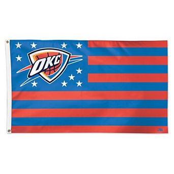 WinCraft Oklahoma City Thunder 3' x 5' Single-Sided Deluxe Patriotic Stars & Stripes Flag