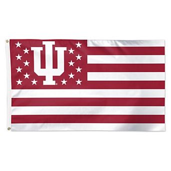 WinCraft Indiana Hoosiers 3' x 5' Single-Sided Deluxe Patriotic Stars & Stripes Flag