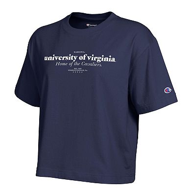 Women's Champion Navy Virginia Cavaliers Home Wordmark T-Shirt