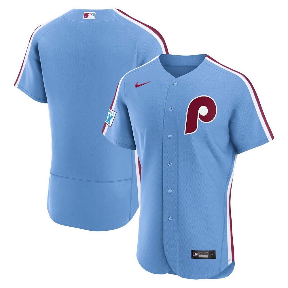 Men's Nike Light Blue Philadelphia Phillies Alternate Authentic Jersey