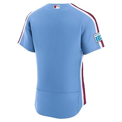 Men's Nike Light Blue Philadelphia Phillies Alternate Authentic Jersey