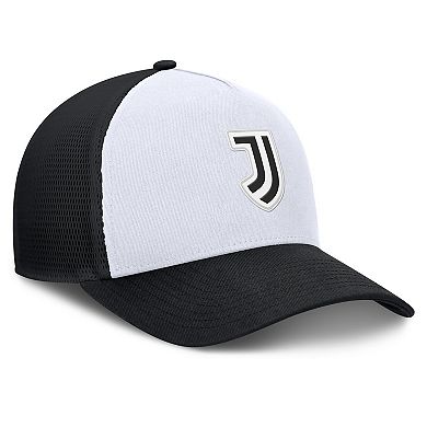 Men's Fanatics White/Black Juventus Clash A-Frame Trucker Adjustable Hat