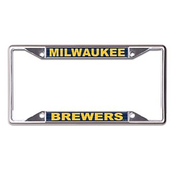 WinCraft Milwaukee Brewers Printed Metal License Plate Frame