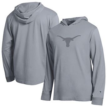 Men's Champion Gray Texas Longhorns Tonal All Star Long Sleeve Hooded T-Shirt
