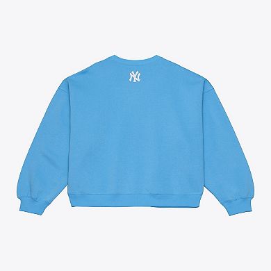 Men's Mitchell & Ness Light Blue New York Yankees Insignia Fleece Sweatshirt