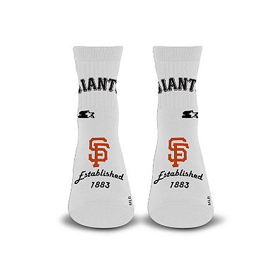 Unisex Starter White San Francisco Giants Established Stencil Quarter Socks