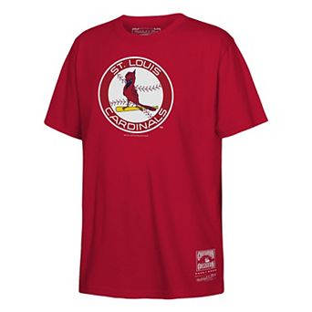 Youth Mitchell & Ness Red St. Louis Cardinals Retro Logo T-Shirt