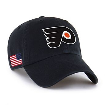 Unisex '47 Black Philadelphia Flyers Heritage Flag Clean Up Adjustable Hat