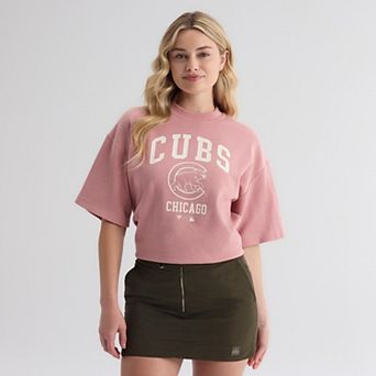 Women's Fanatics Faded Rose Chicago Cubs Iconic Boxy T-Shirt