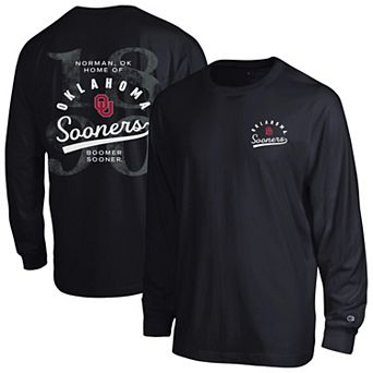 Men's Champion Black Oklahoma Sooners Laminated All-Star Long Sleeve T-Shirt