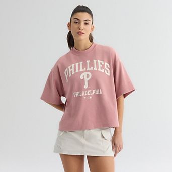 Women's Fanatics Faded Rose Philadelphia Phillies Iconic Boxy T-Shirt
