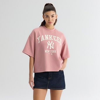 Women's Fanatics Faded Rose New York Yankees Iconic Boxy T-Shirt